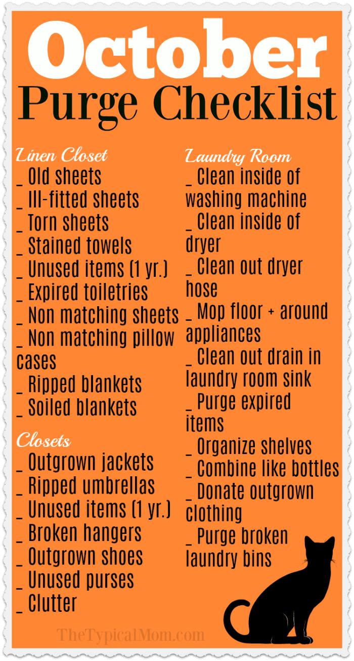 Free Printable Fall Cleaning Checklist