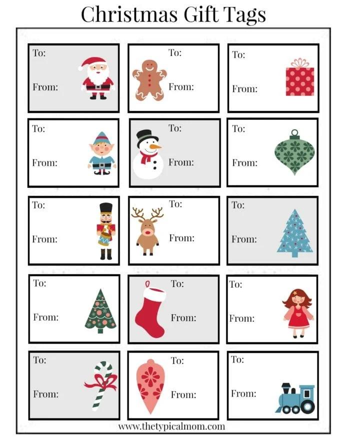 15 Free Printable Christmas Labels