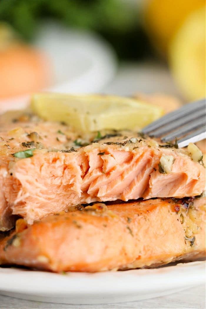 Frozen Salmon in Air Fryer Lemon Pepper