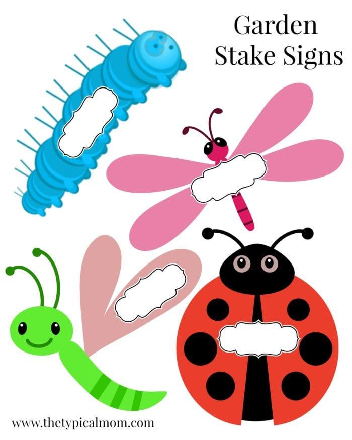 Garden Ideas for Kids Printable Garden Stakes
