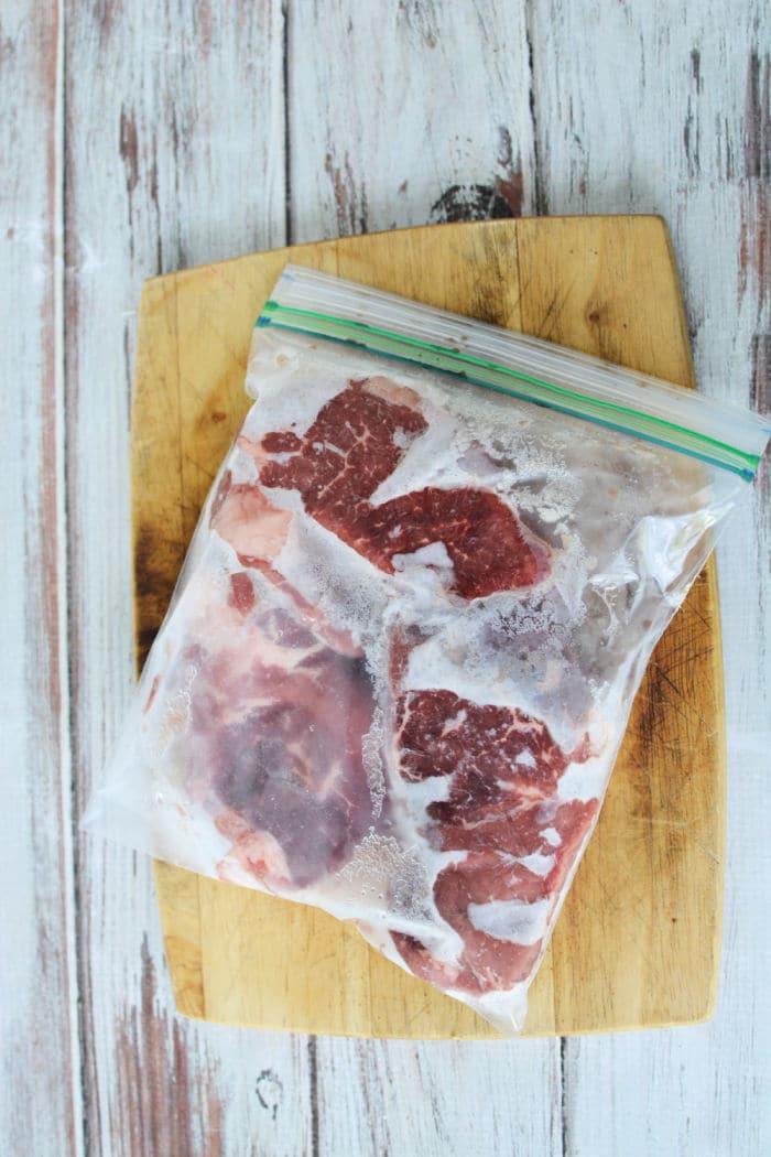 frozen steak