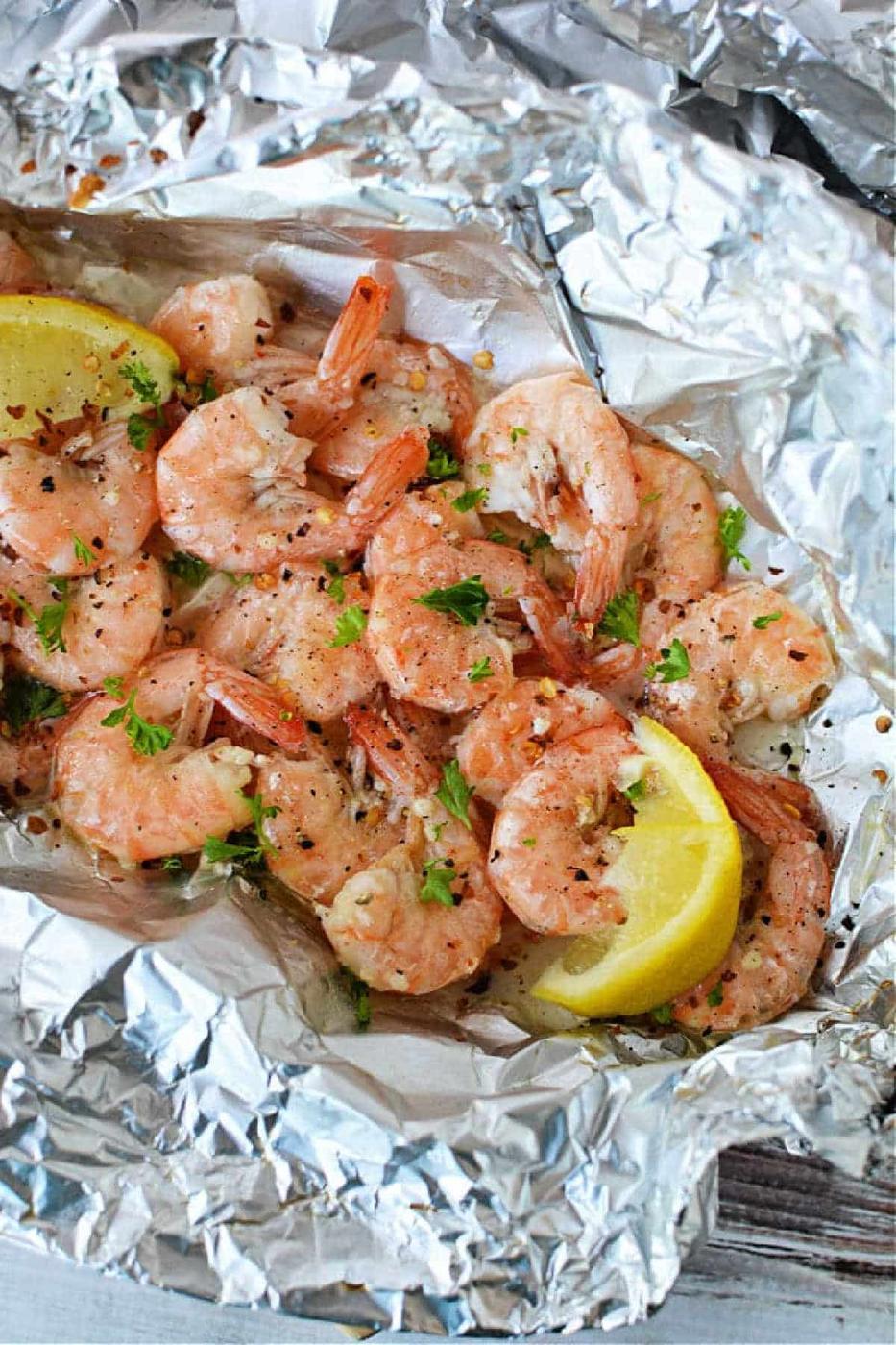 Grilling Shrimp in Foil Packets