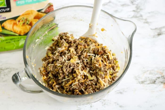 ground beef Egg Roll filling