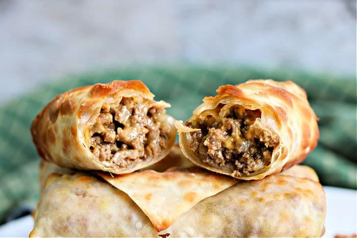 Cheeseburger Egg Roll recipe