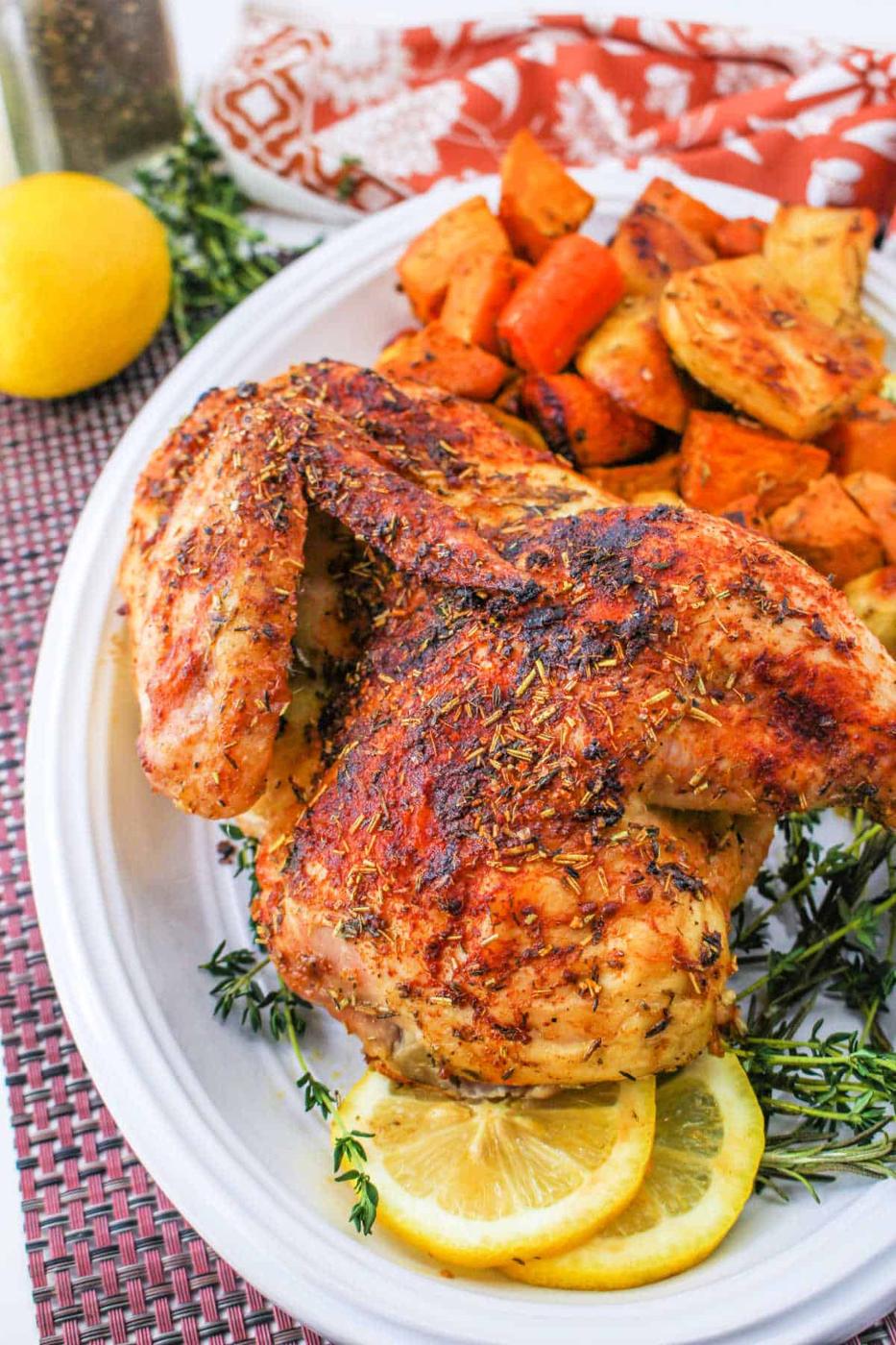 Half Chicken in Oven at 400