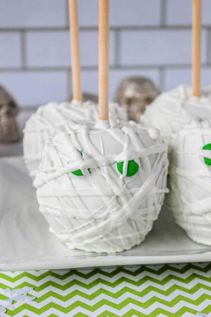White Chocolate Halloween Candy Apples
