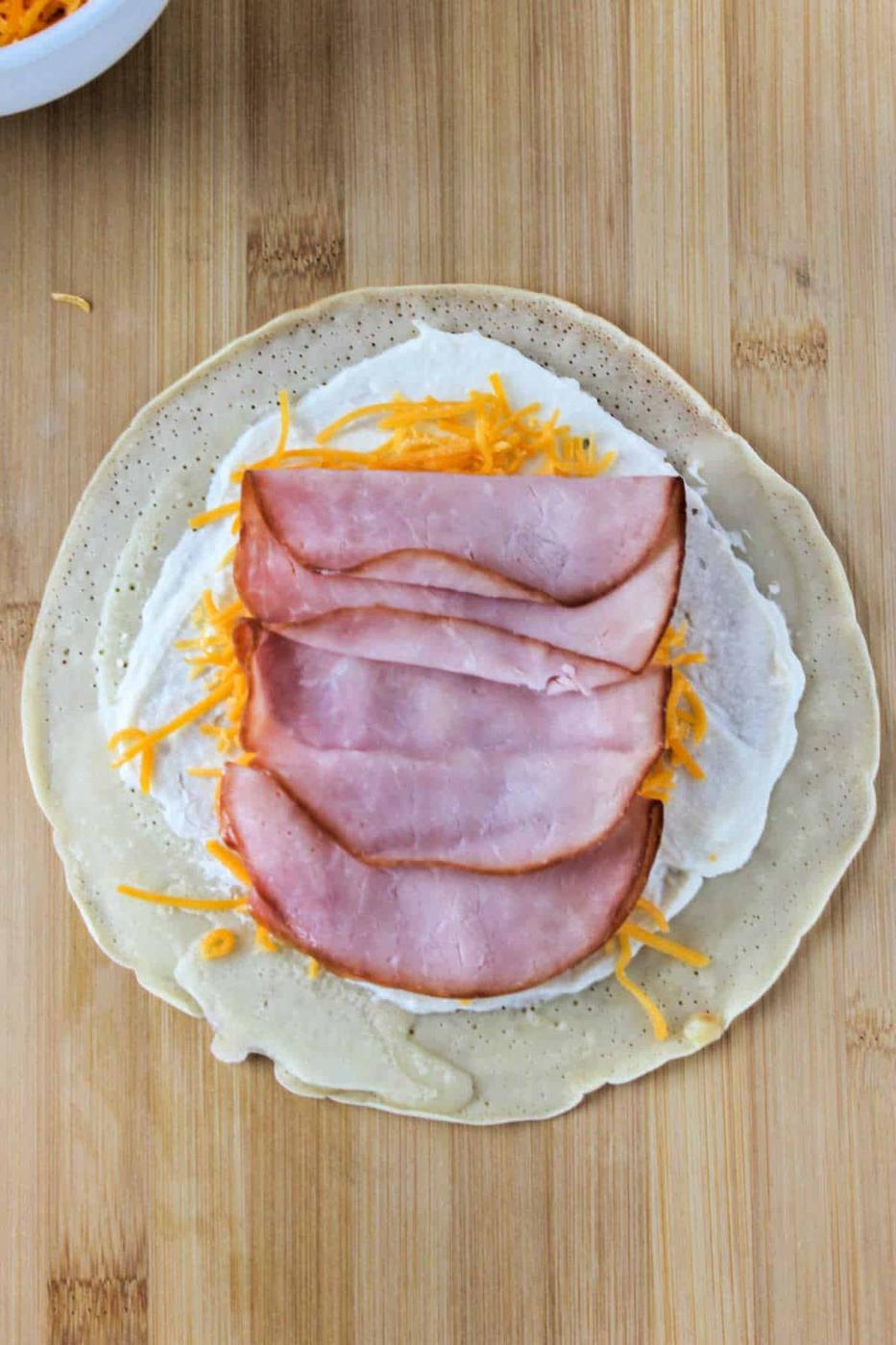 Ham and Cheese Crepes