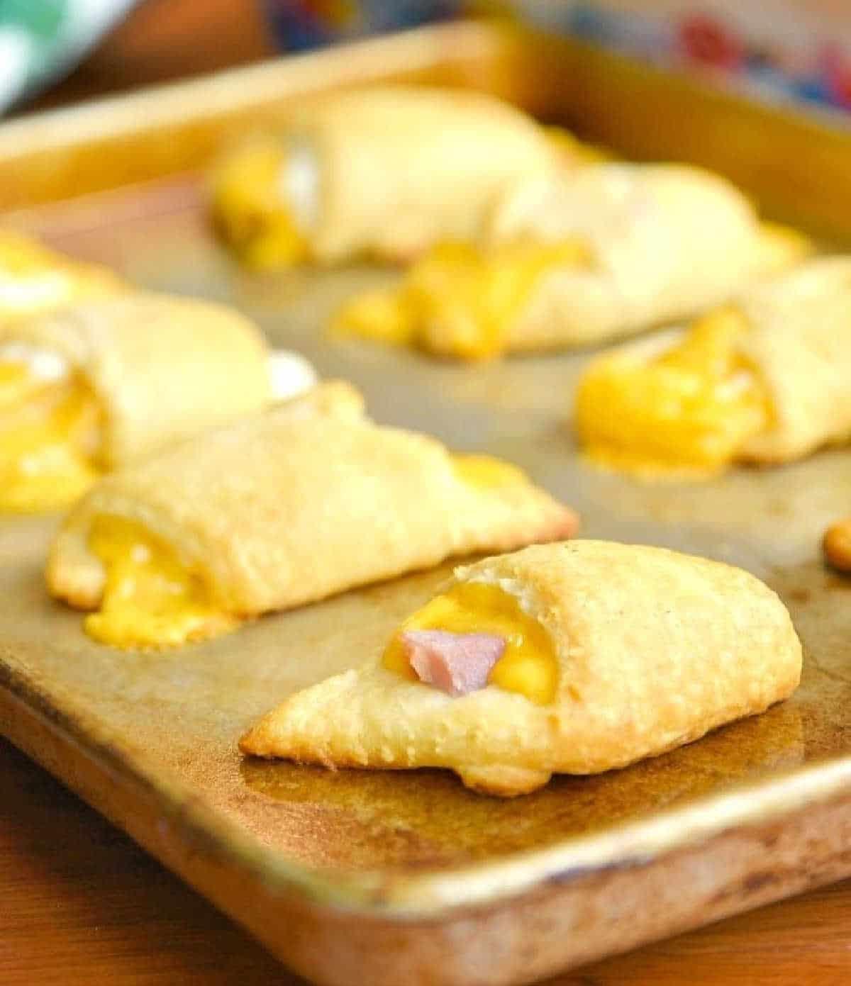 Baked Ham and Cheese Roll Ups Crescent Rolls
