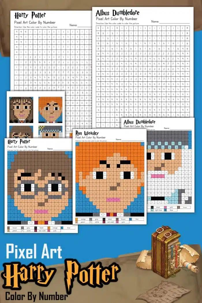 Harry Potter Pixel Art Color by Number