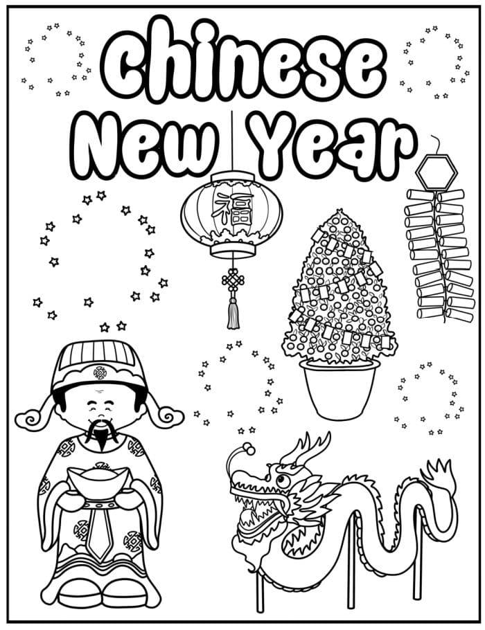 free chinese new year coloring pages