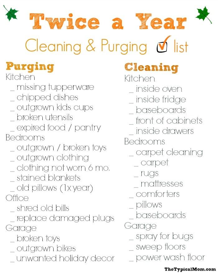 house cleaning checklist