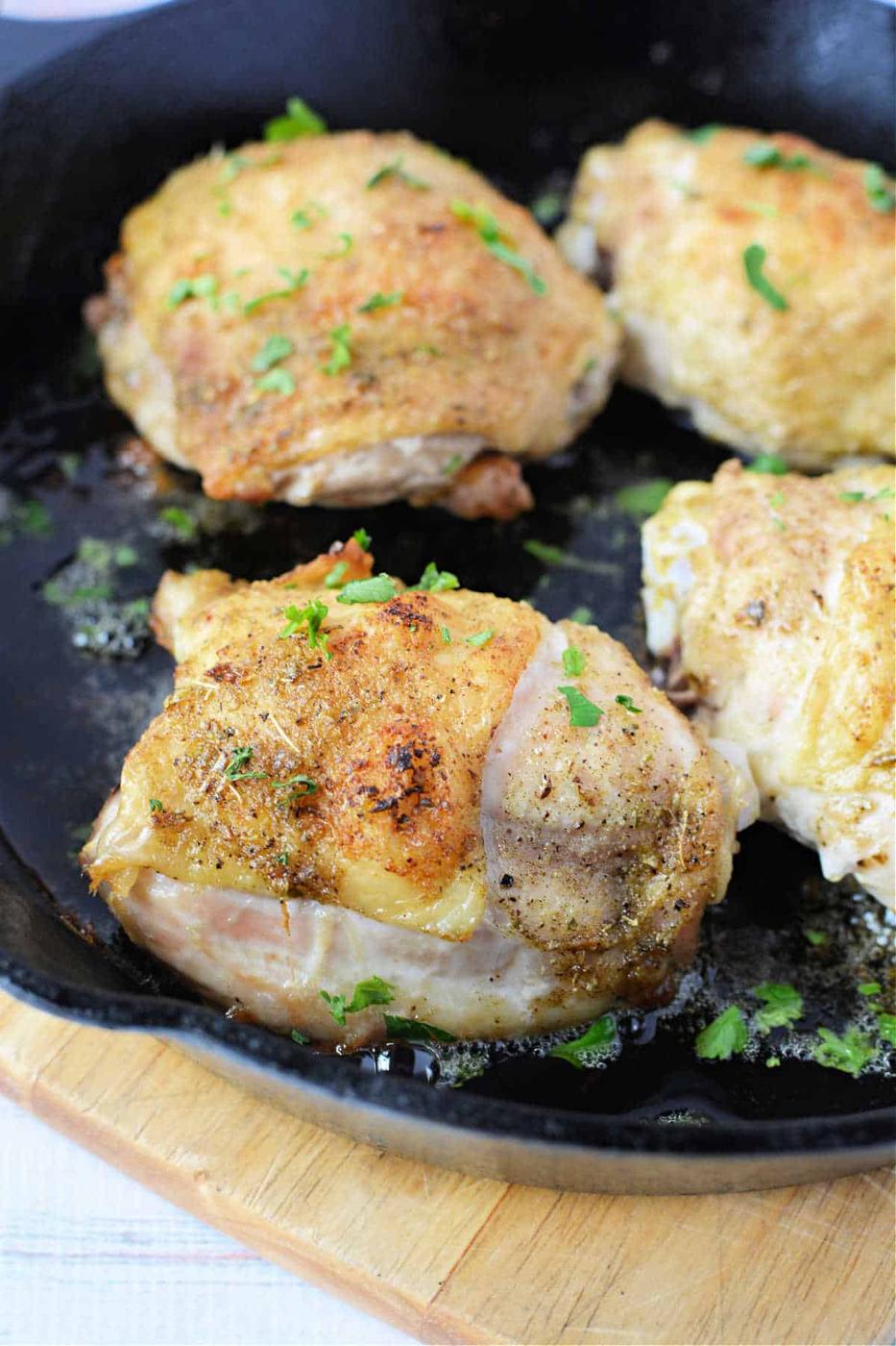 Baked Bone In Skin On Chicken Thighs