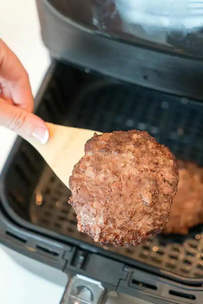 air fryer frozen burgers