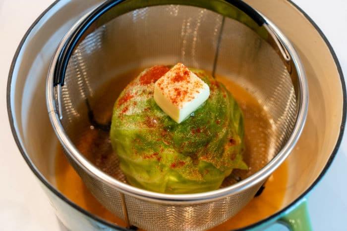 baked whole cabbage