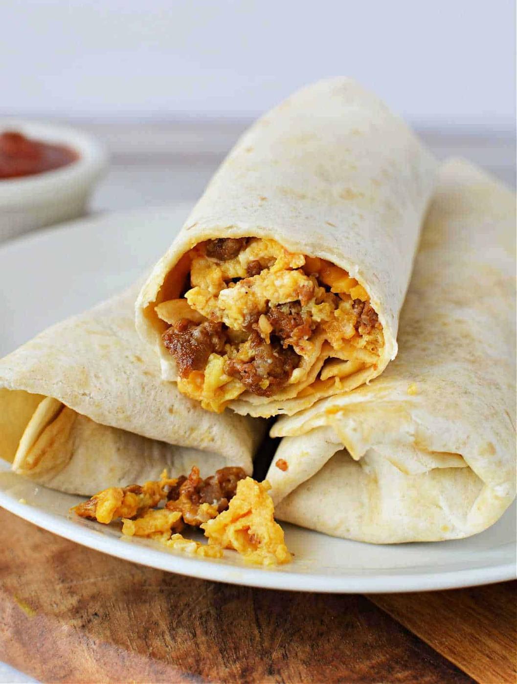 Chorizo and Eggs Burritos