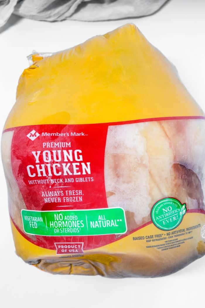 how long to boil frozen whole chicken
