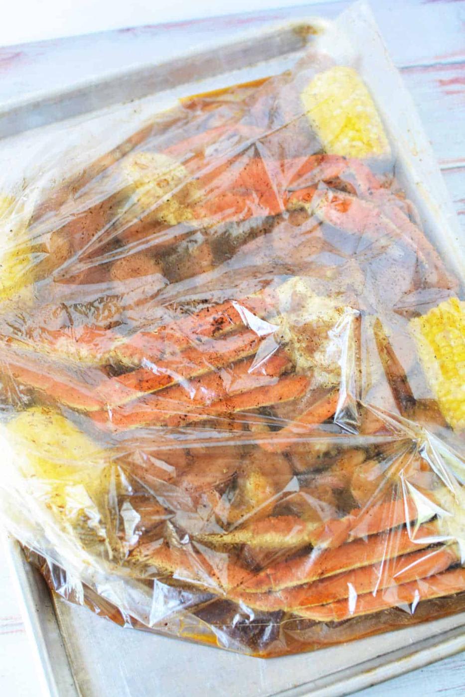 Seafood in a Bag in the Oven