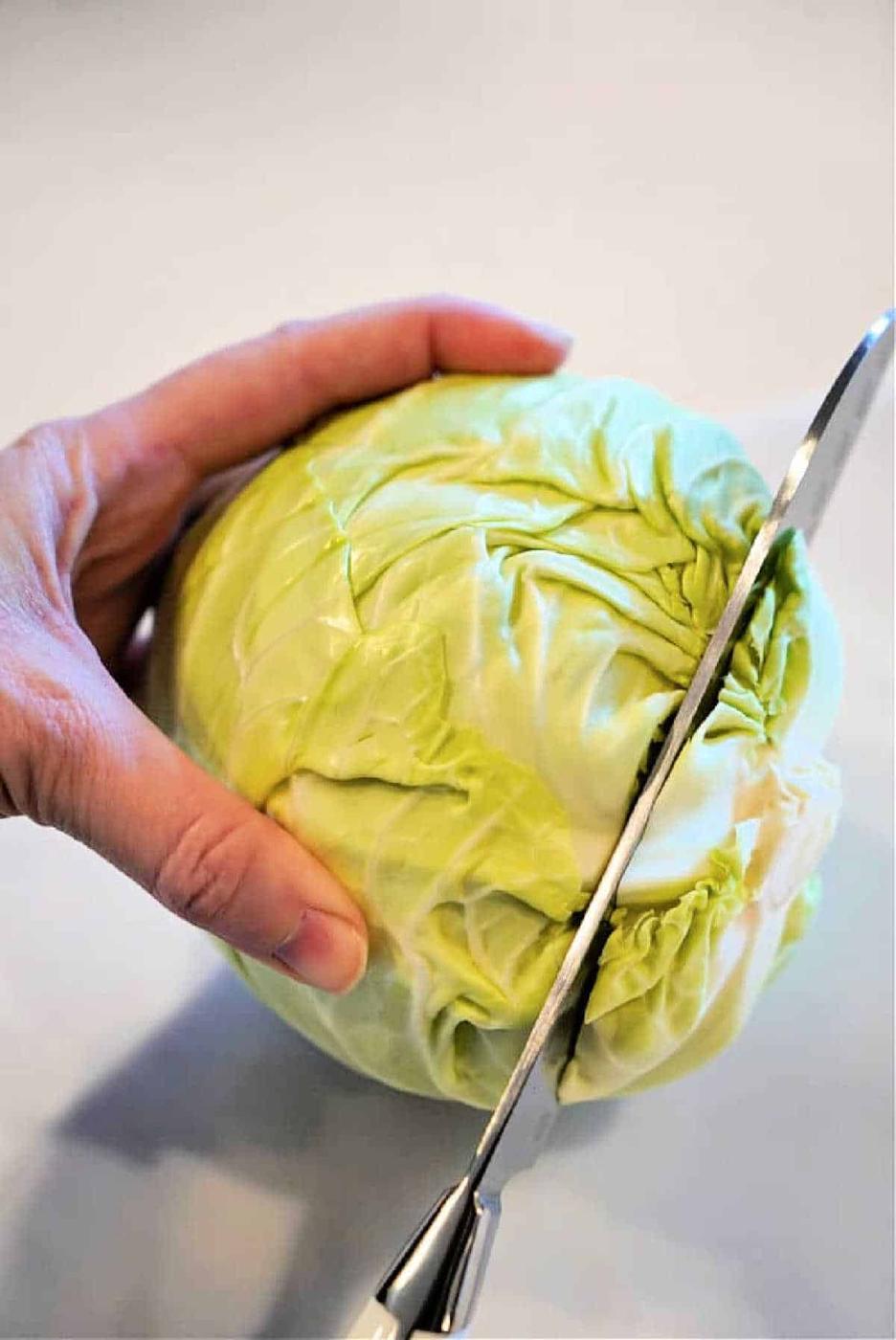 How to Cut Cabbage by Hand