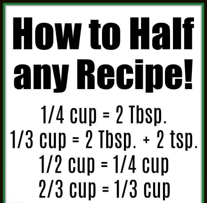 How to Half a Recipe