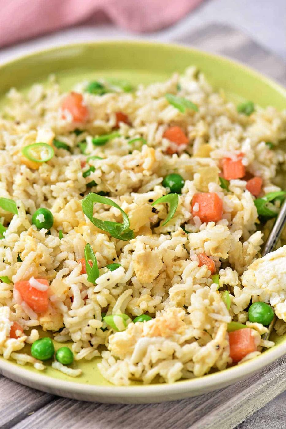 Egg Fried Rice with Peas