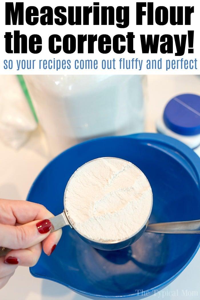 measuring flour