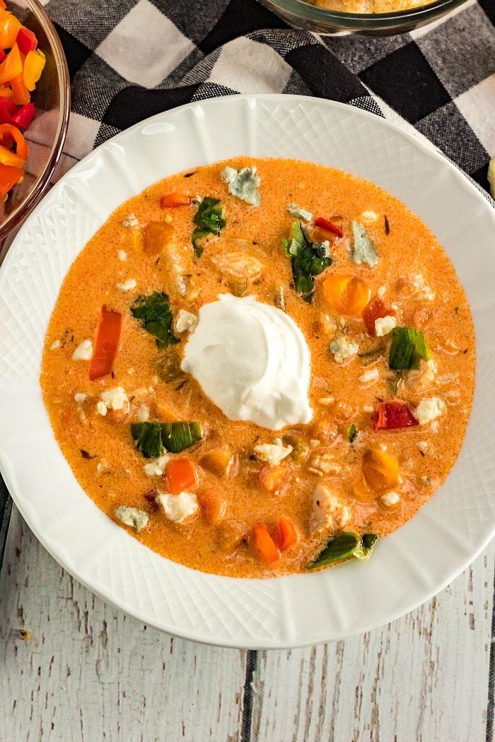 Creamy Instant Pot Buffalo Chicken Soup