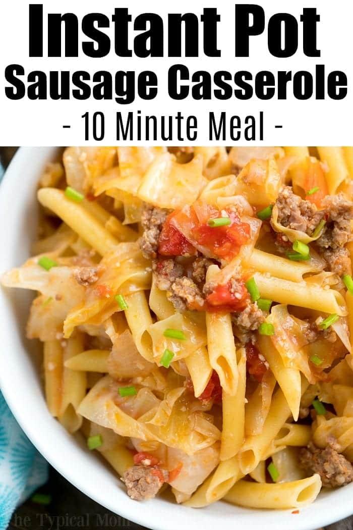 Pressure Cooker Sausage and Cabbage