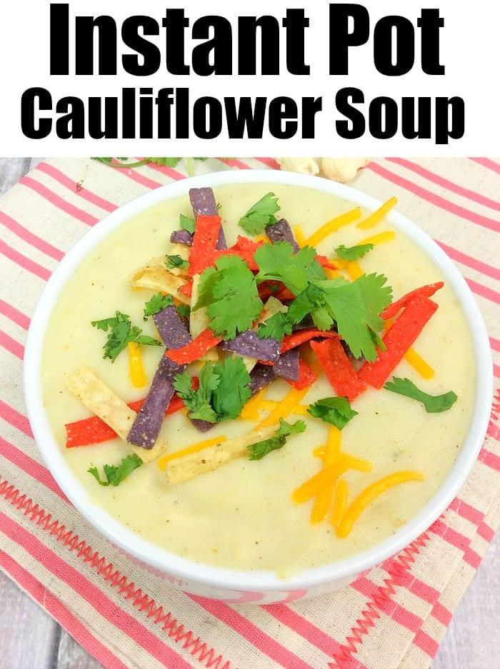 Pressure Cooker Cauliflower Soup