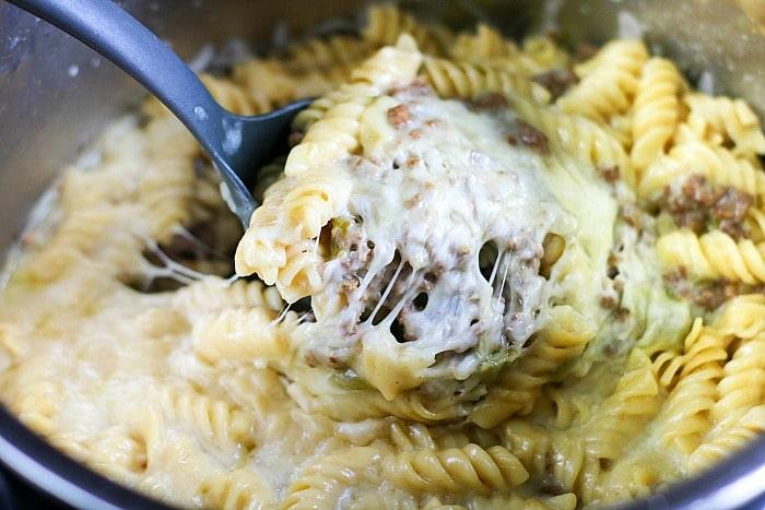 instant pot philly cheesesteak pasta