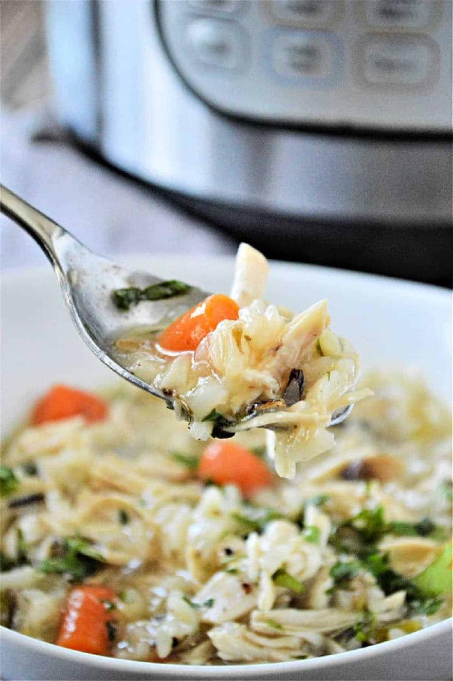 Instant Pot Chicken Wild Rice Soup