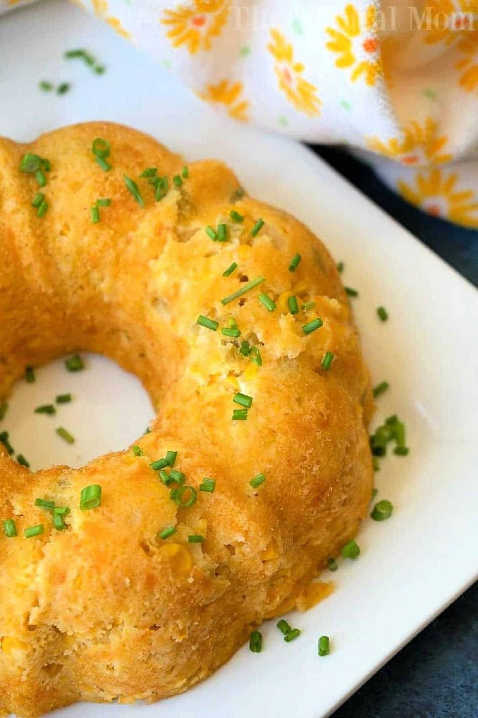 Ring-shaped instant pot corn casserole recipe delight.