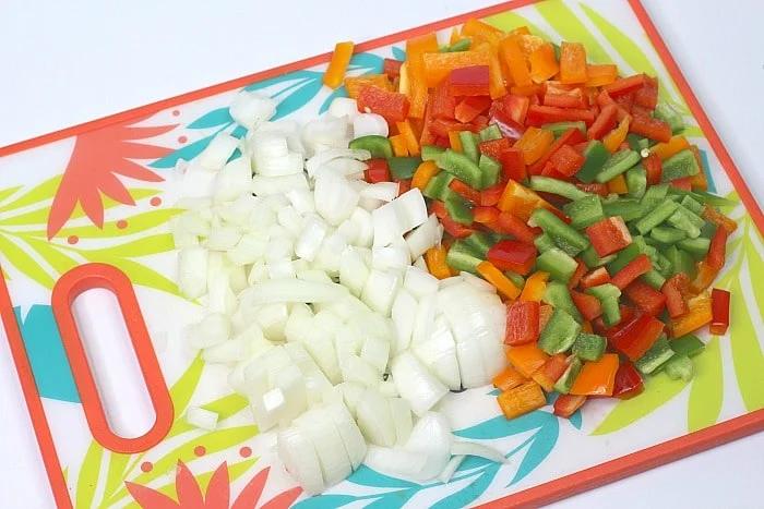 bell peppers and onions