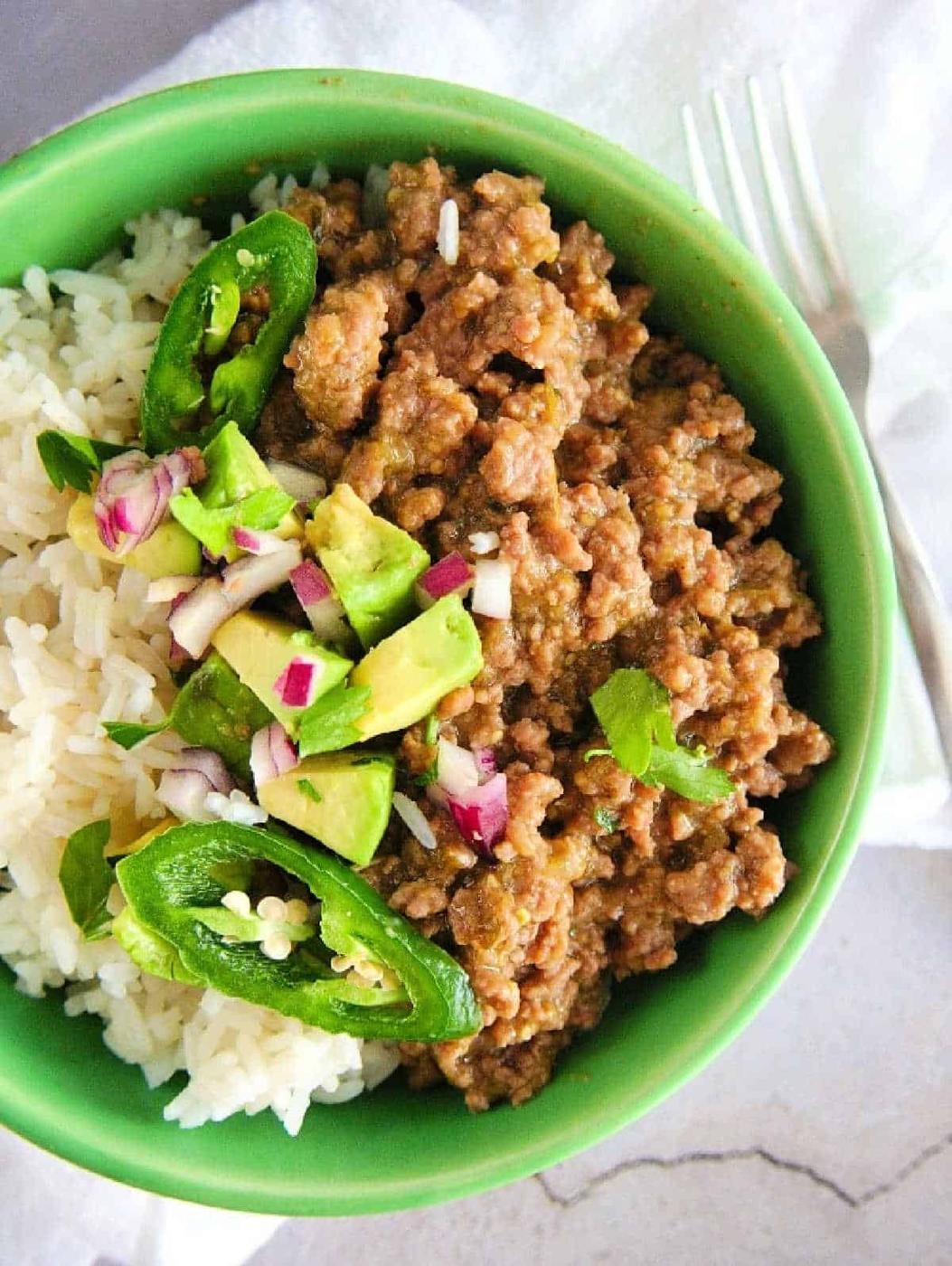 Ground Beef Instant Pot Taco Bowls