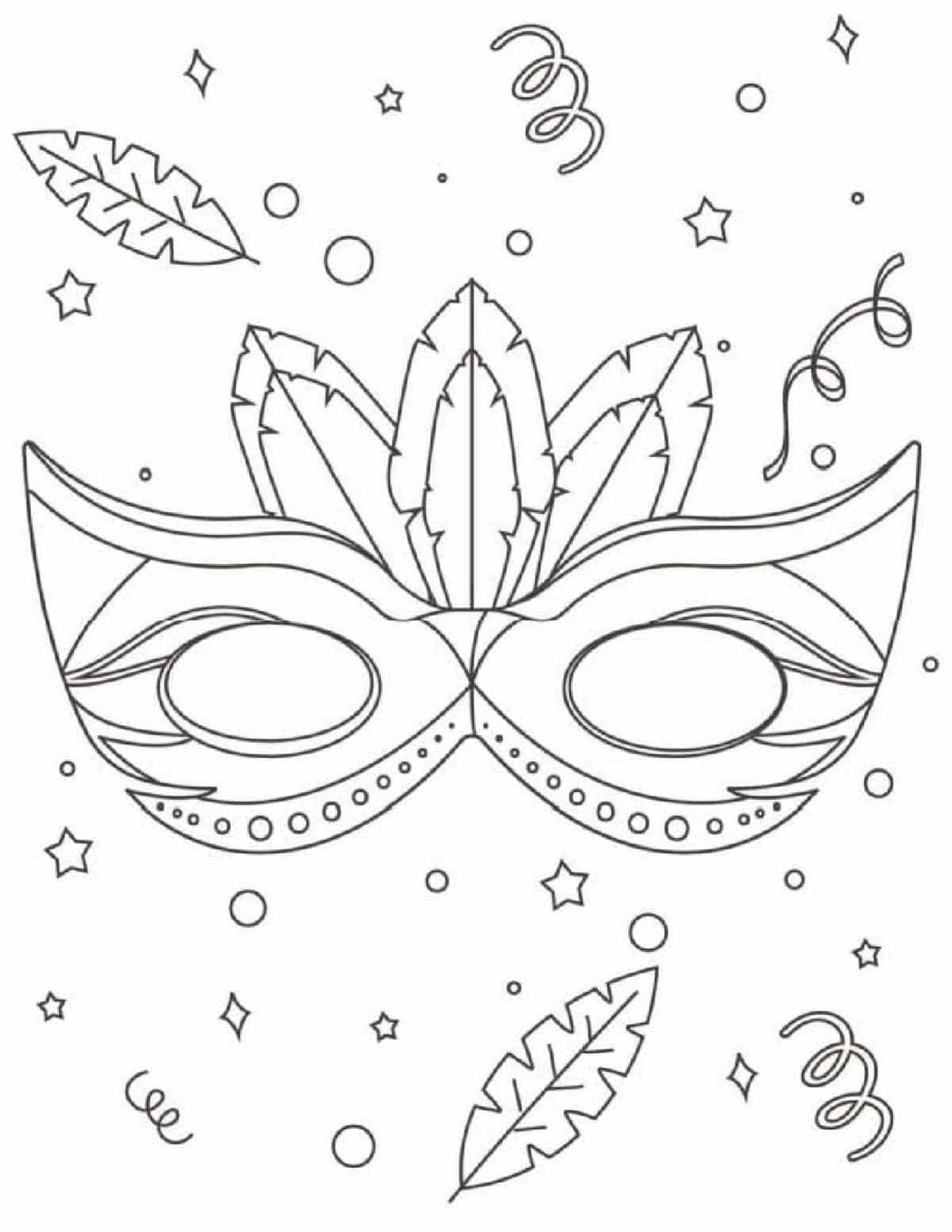 Free Mardi Gras Coloring Pages