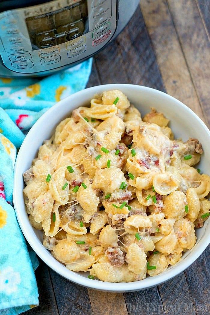 Meat Lovers Instant Pot Mac and Cheese