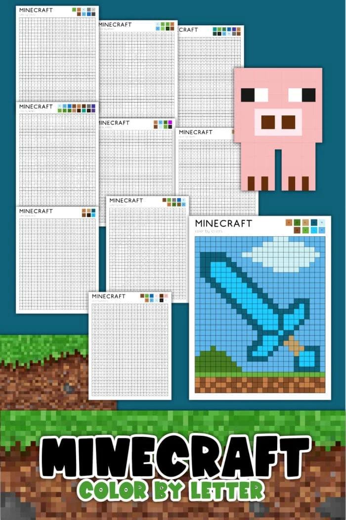 Free Minecraft Color by Number