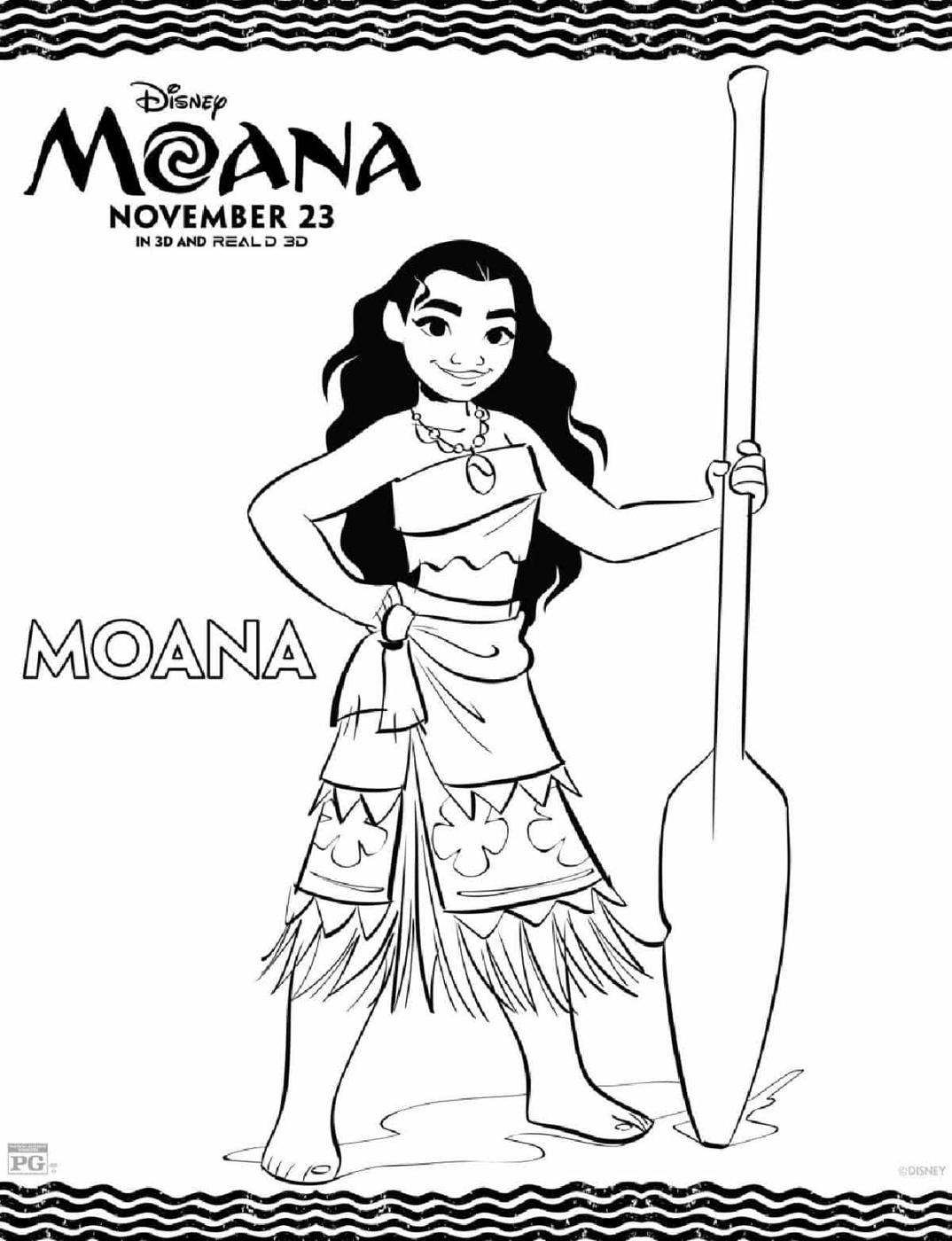 Moana Free Printables Coloring Pages