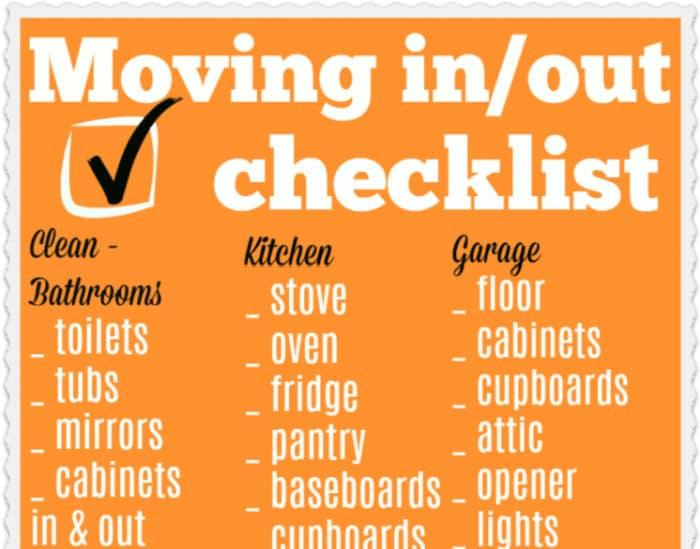 Move In Move Out Cleaning Checklist