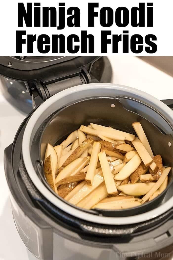 Cut fresh potatoes into perfect fries with the Ninja Foodi, ready to transform into crispy, golden French fries.