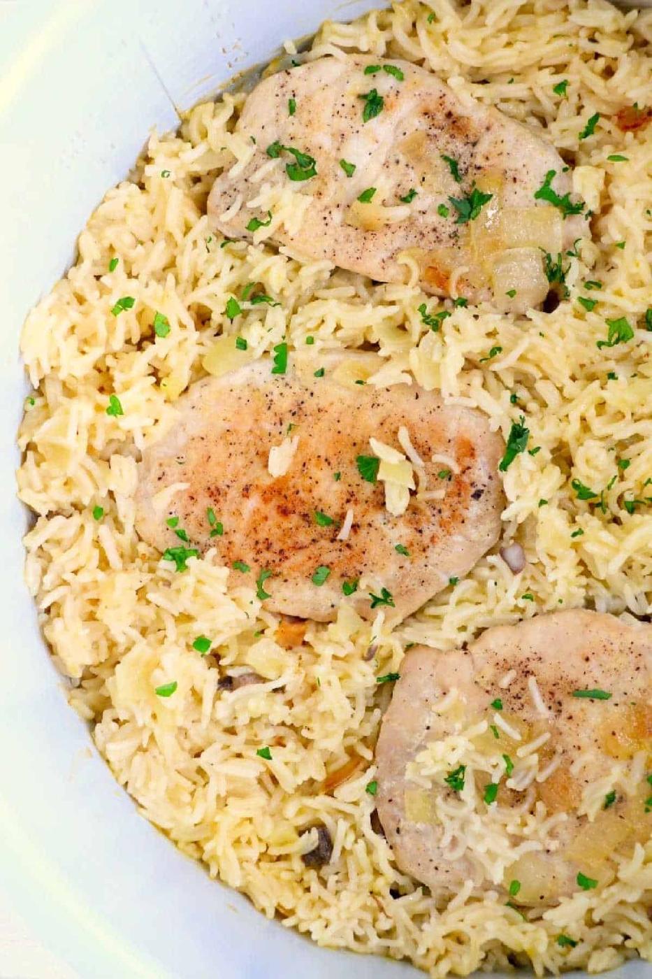 Ninja Foodi Pork Chops and Rice