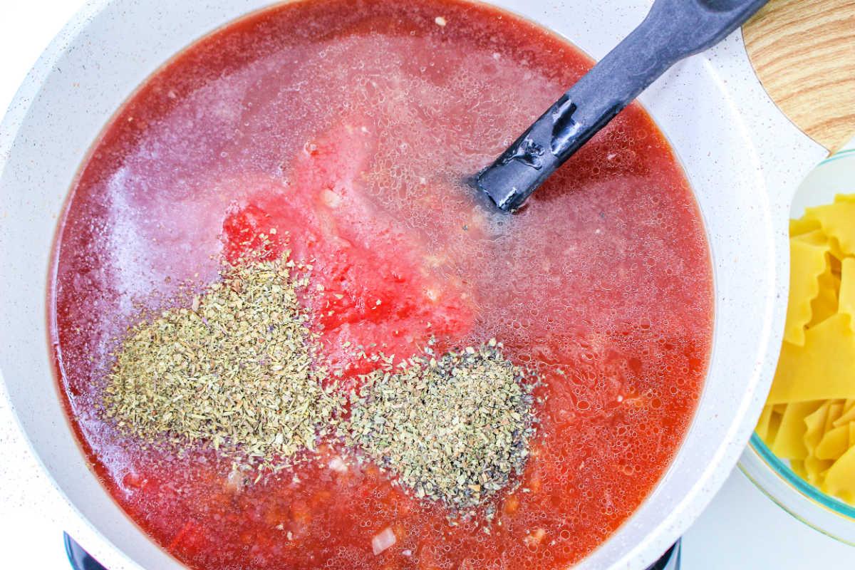 Dutch Oven Lasagna Soup