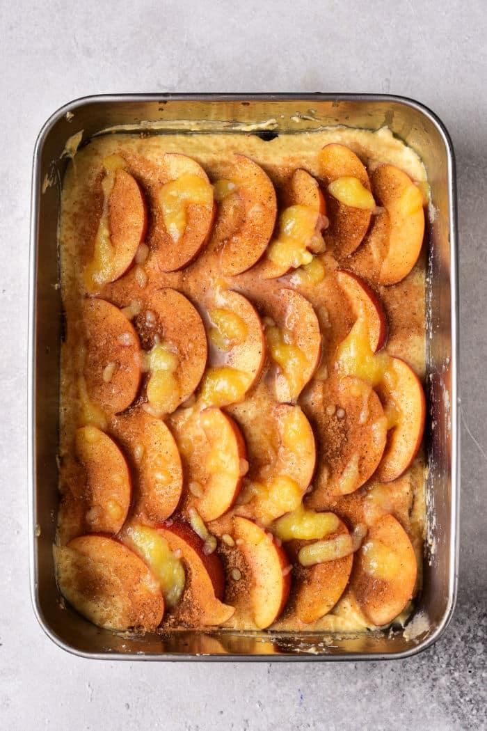 Upside Down Peach Cake
