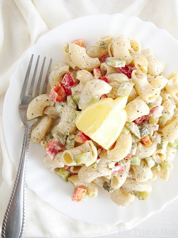 Dill Pickle Pasta Salad No Sour Cream