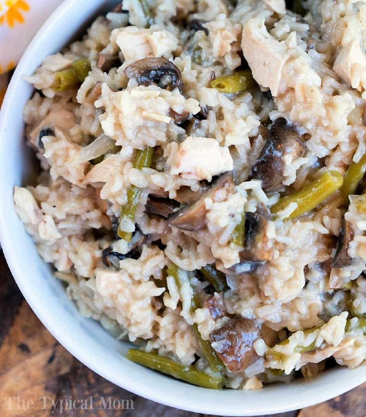 Creamy Mushroom Rice Bake