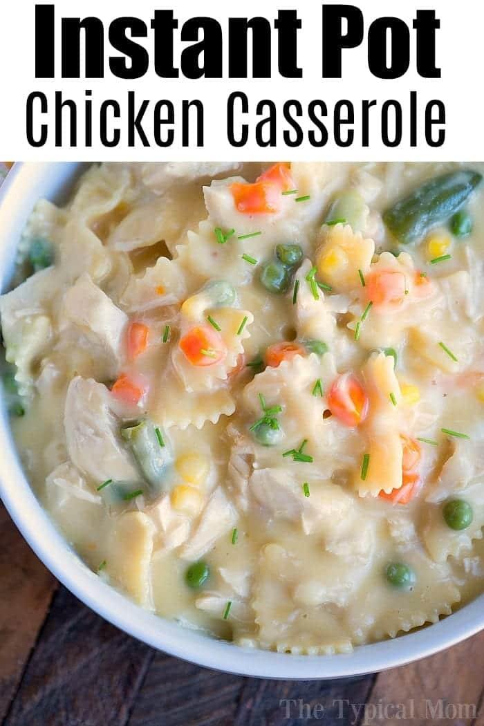 pressure cooker chicken casserole