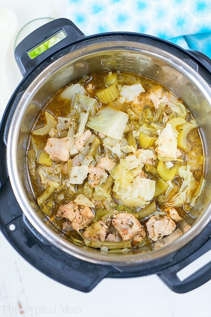 pressure cooker chicken cabbage soup