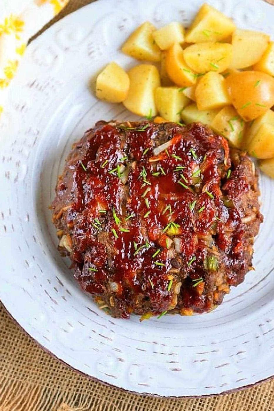 Pressure Cooker Meatloaf and Potatoes