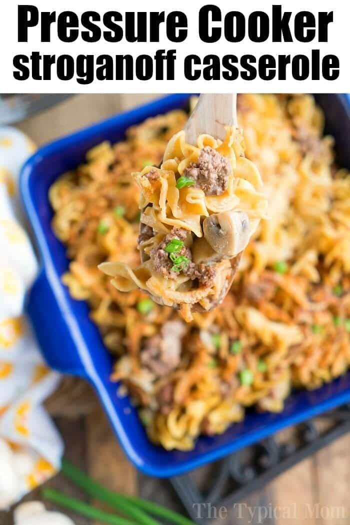 Pressure Cooker Stroganoff Ground Beef