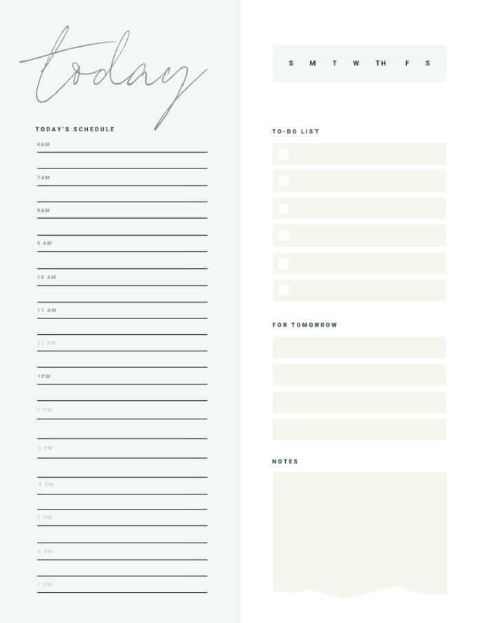 Printable Caregiver Daily Checklist Template