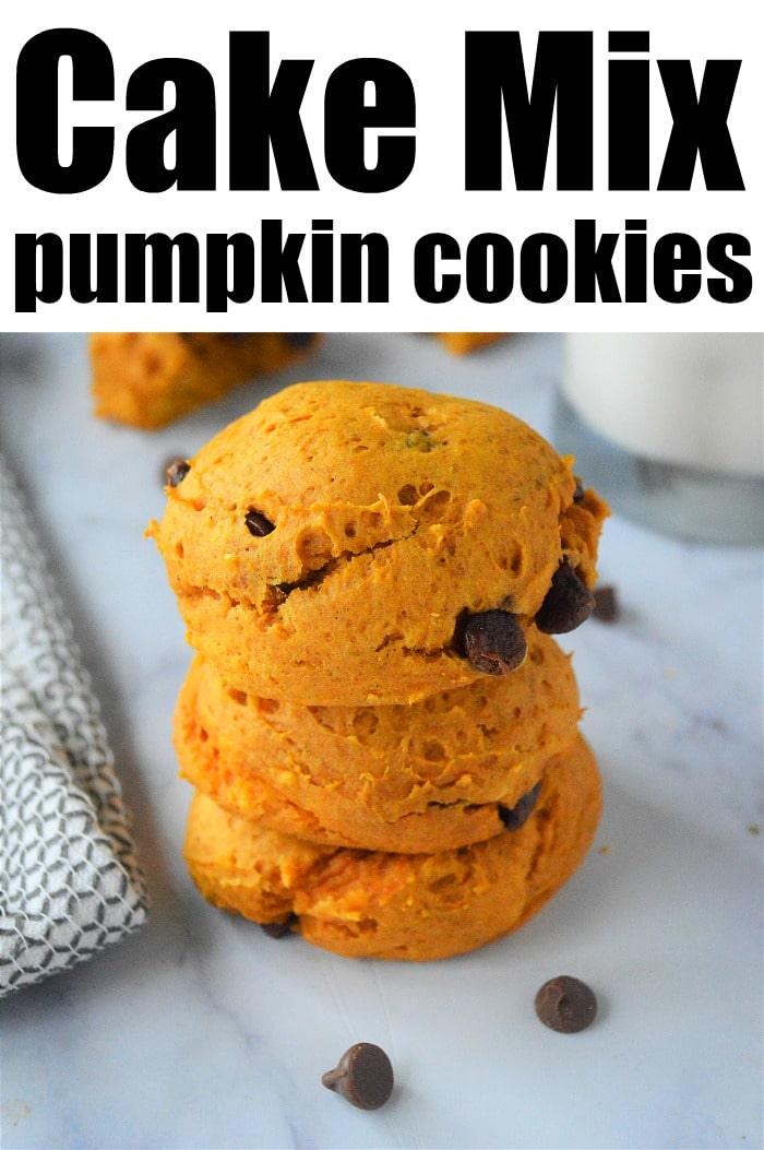 Pumpkin Cookies with Cake Mix